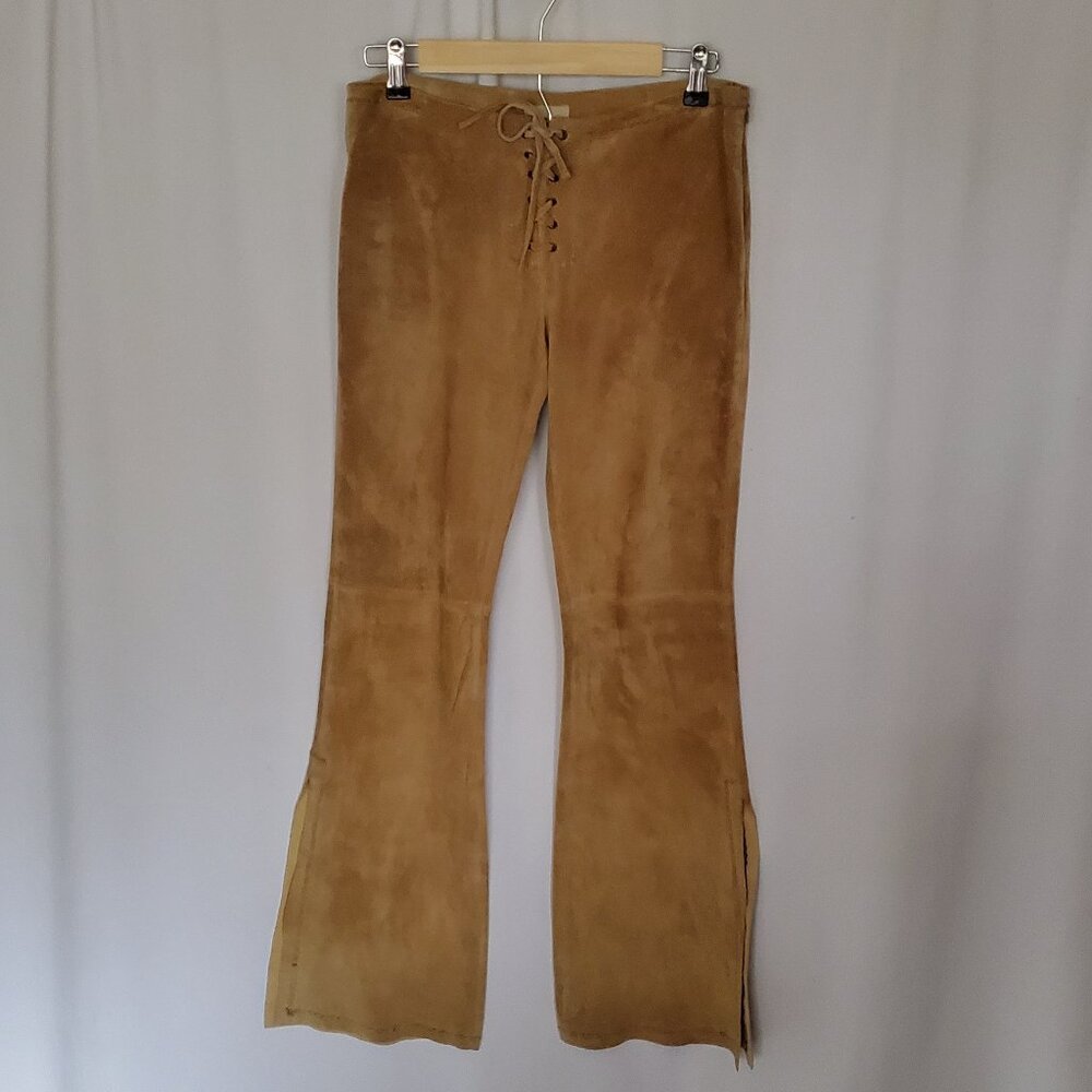 Vintage Flava Suede Leather Tan Pants